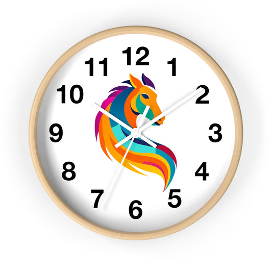 Colorful Unicorn Wall Clock, Unique Decor, Gift for Kids, Home Office, Fantasy Theme, Fun Timepiece