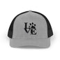 Love Paw Print Trucker Cap for Animal Lovers