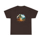 Nature-Inspired Unisex Heavy Cotton Tee, Casual Outfit, Gift for Nature Lovers, Camping Apparel, Outdoor Adventure Shirt