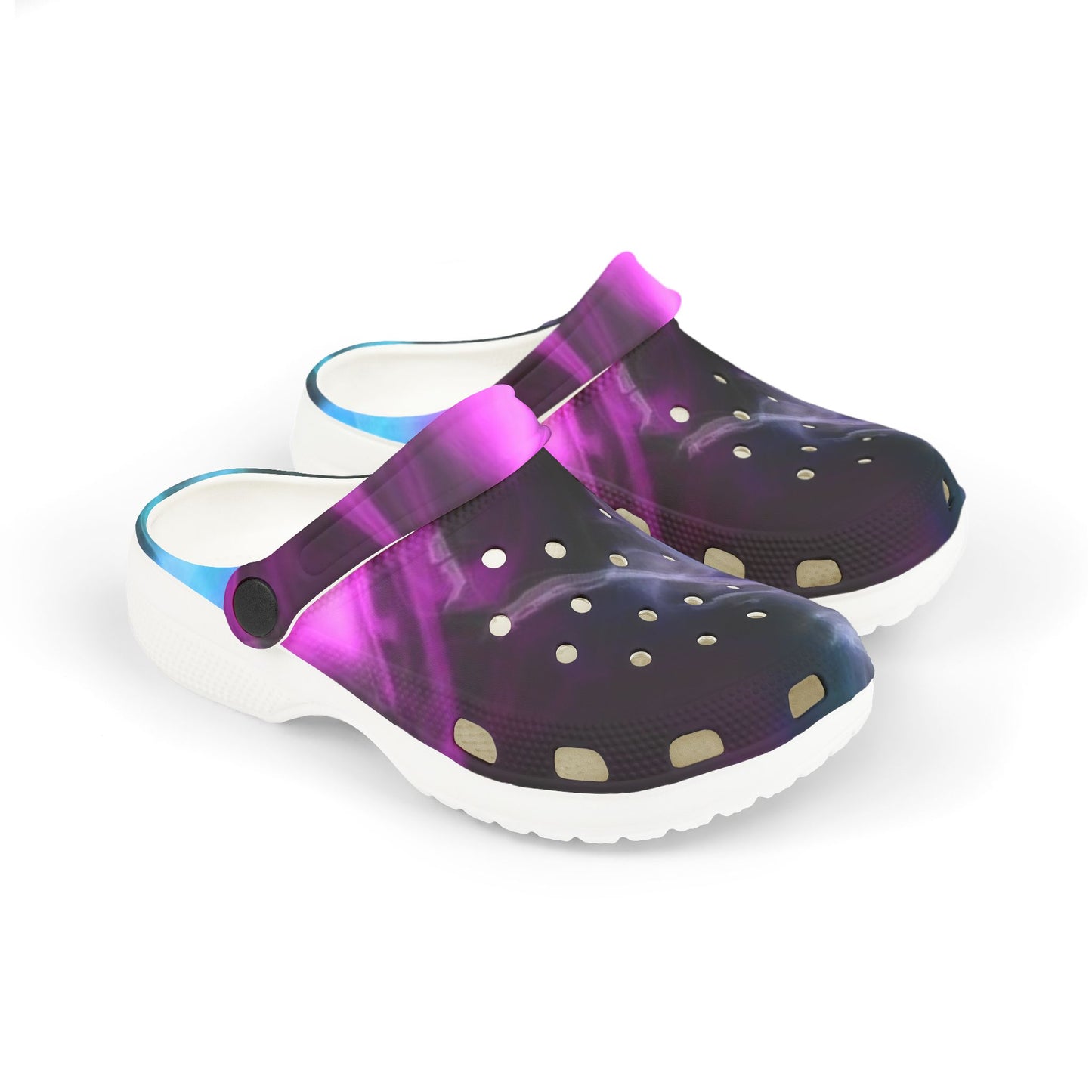 Kids Galaxy Foam Clogs — Purple Nebula EVA Slip-On Sandals