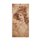 Vintage Sepia Portrait Canvas — Romantic Victorian Lady Matte Wall Art