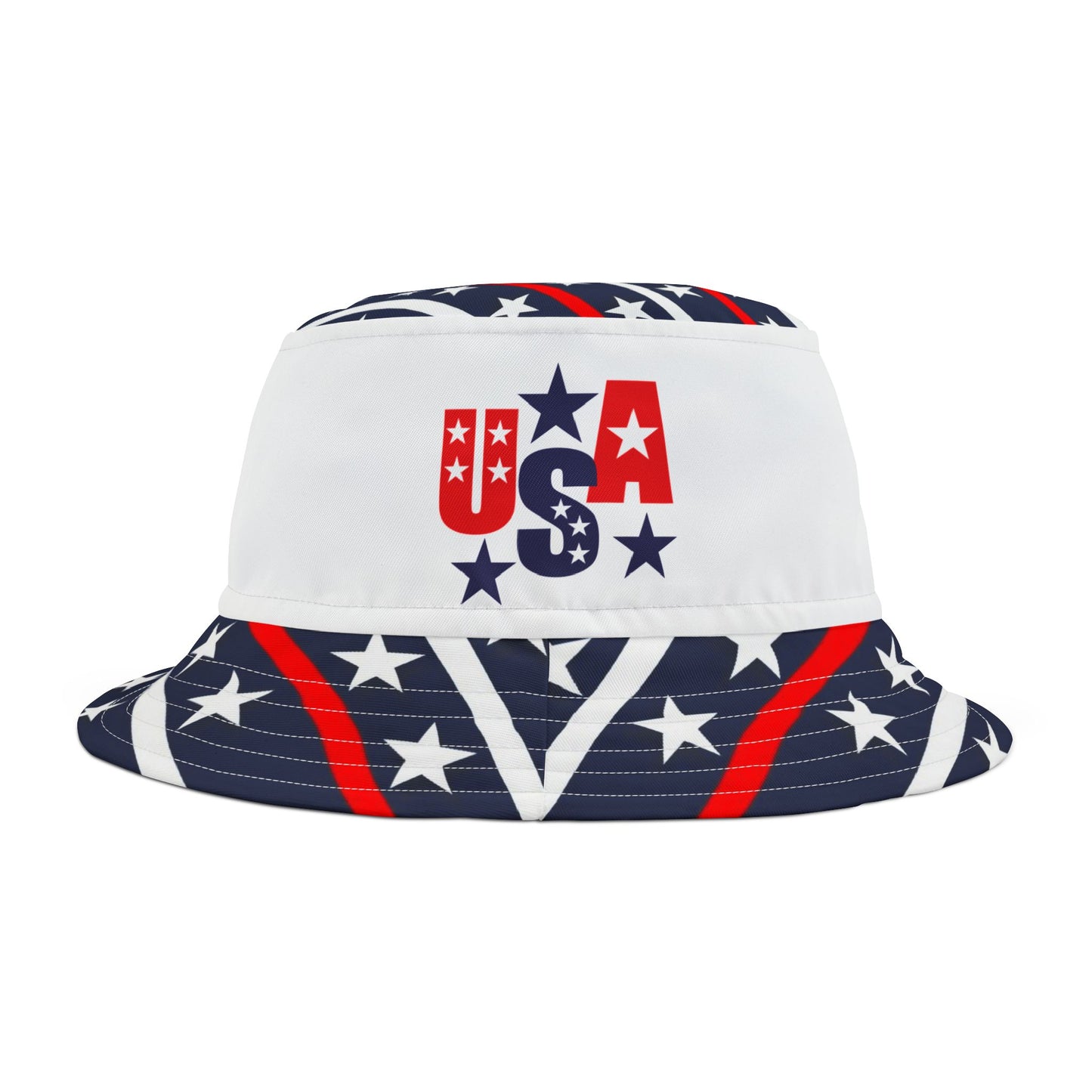 Patriotic USA Bucket Hat, Summer Sun Hat, Outdoor Recreation, Independence Day Gift, Red White Blue Accessories