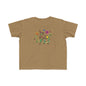 Whimsical Toddler Tee - 'Be Kind' Design, Cute Kids' Shirt, Floral Graphic Tee, Toddler Gift, Inspirational Apparel