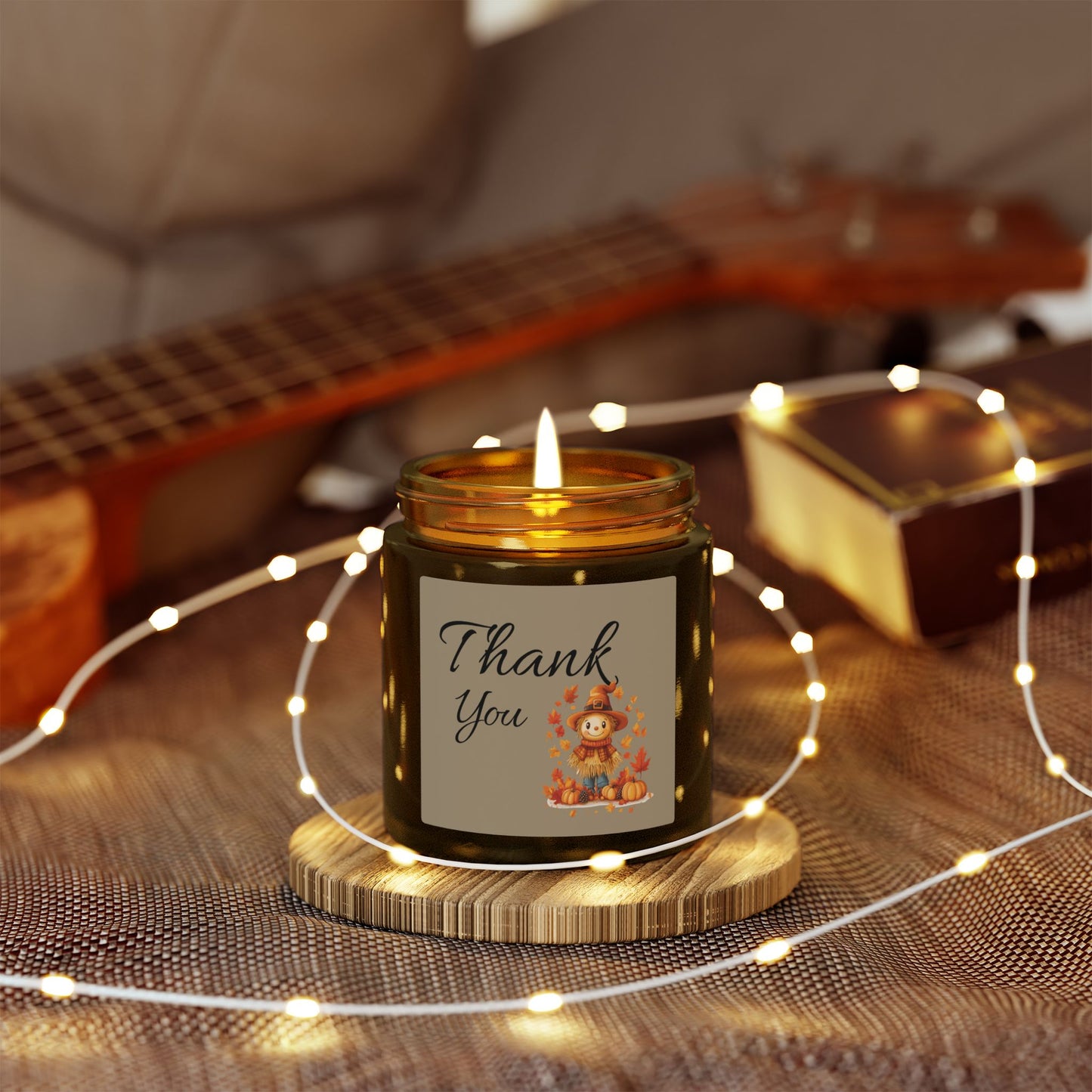 Thank You Fall Scented Candle — Coconut Apricot Wax (4oz & 9oz)