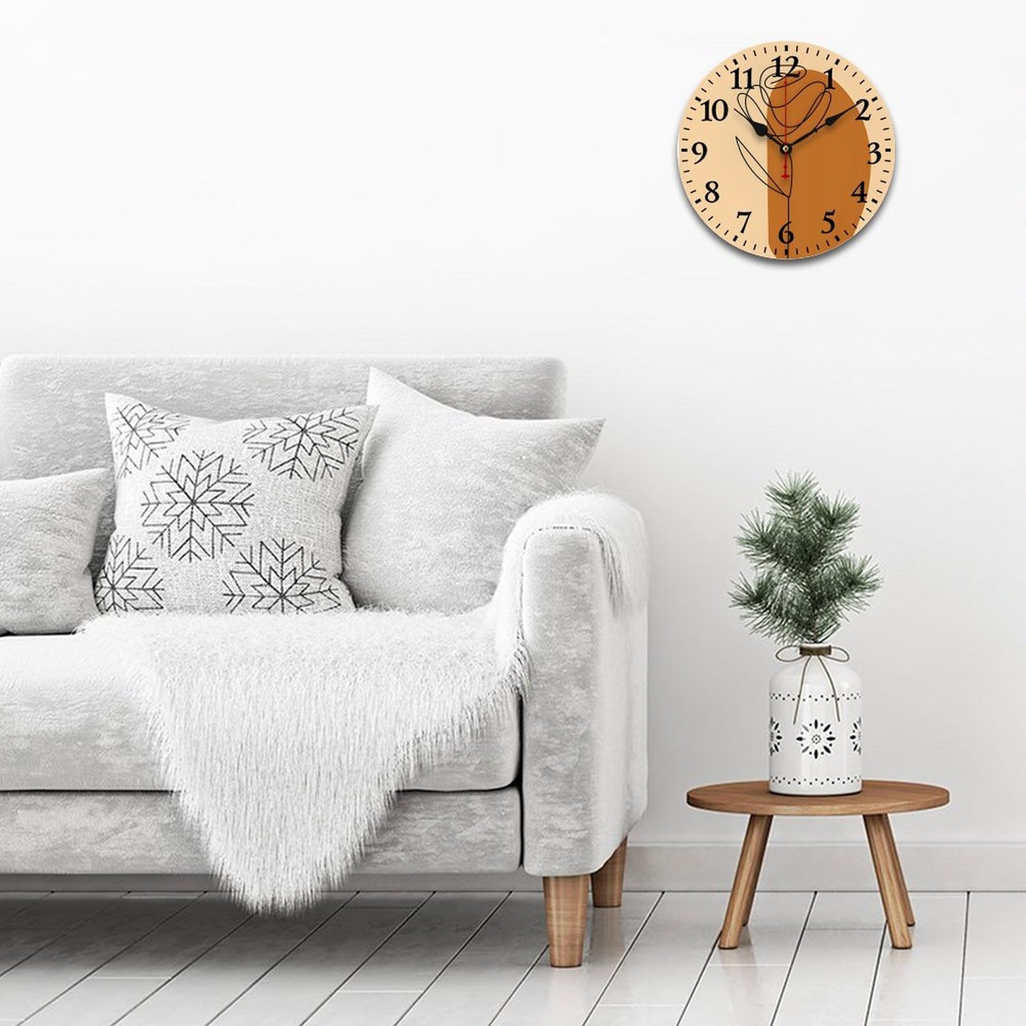 Wooden Wall Clock-9.84"x9.84"/ 25x25cm