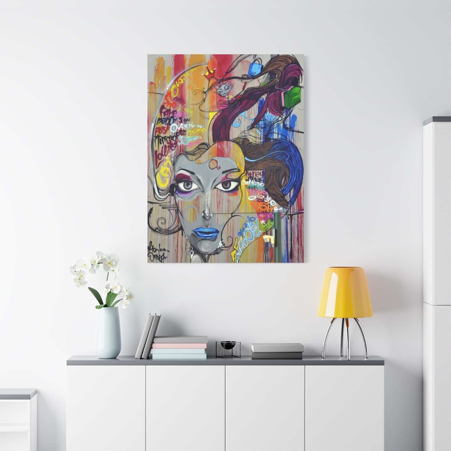 Colorful Graffiti Portrait Canvas