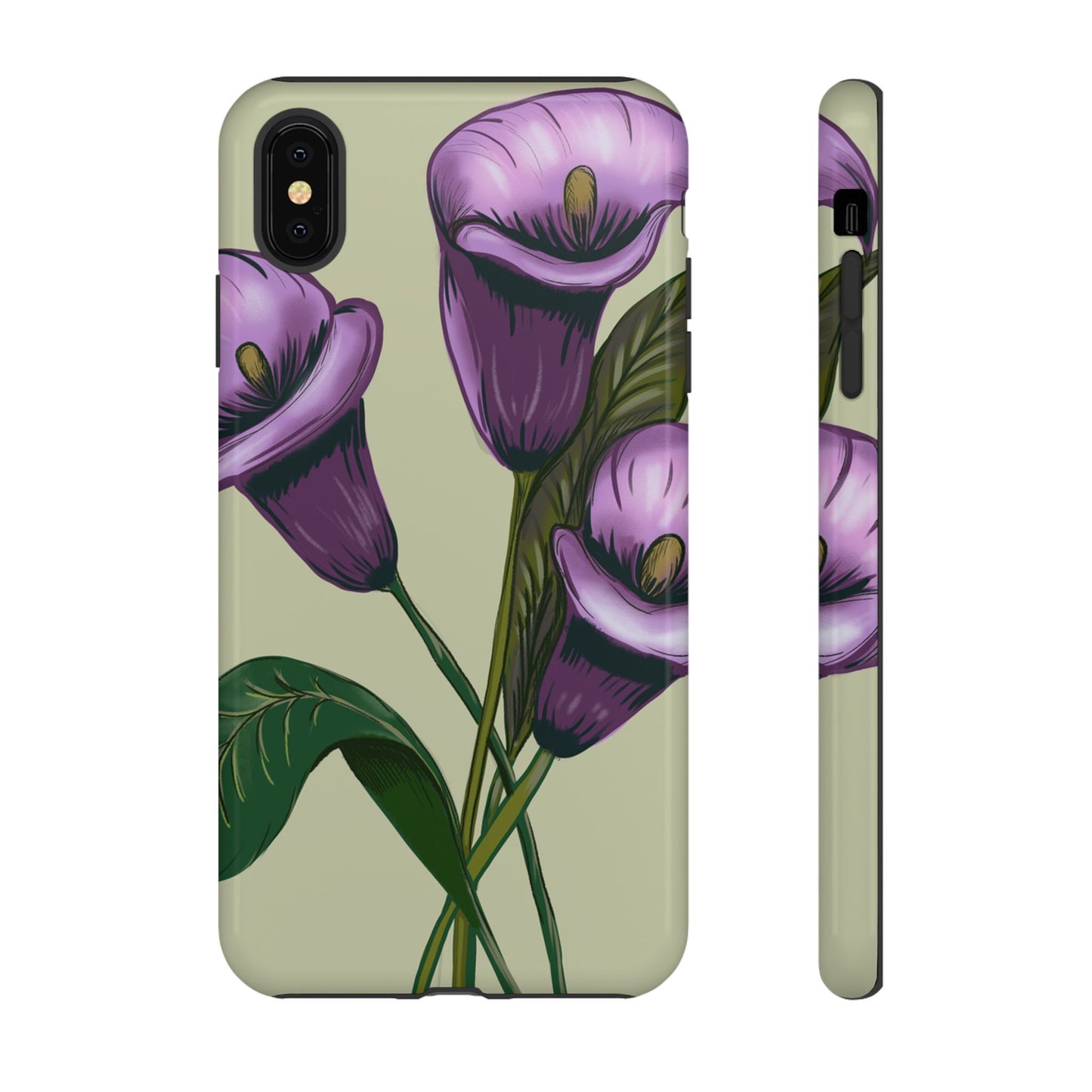 Floral Phone Case - Tough Cases, Purple Flower Design, Cell Phone Accessories, Gift for Her, Nature Lover Essentials