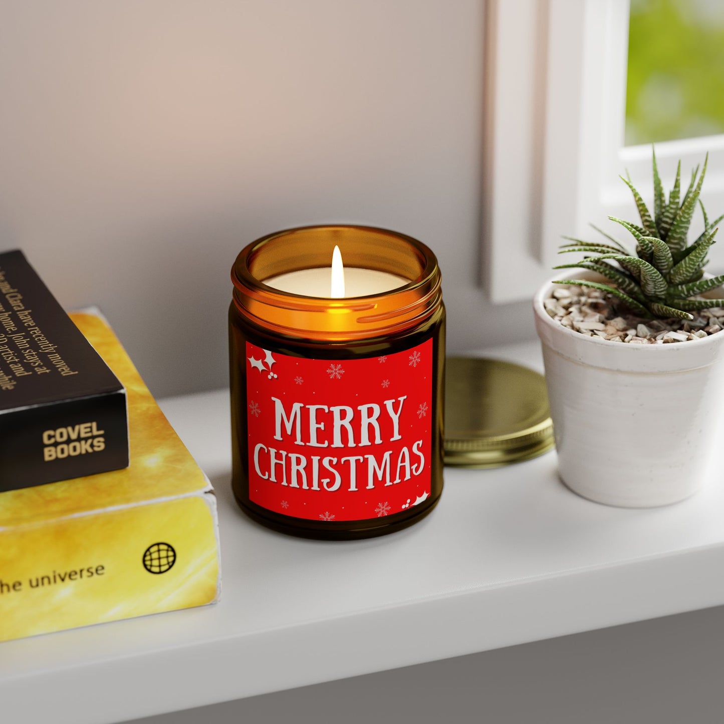Merry Christmas Scented Candles, Holiday Decor, Gift for Her, Cozy Home Fragrance, Christmas Gifts, Aromatherapy