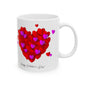 Valentine Heart Cluster Mug — Happy Valentine's Day Ceramic Coffee Cup (11oz & 15oz)