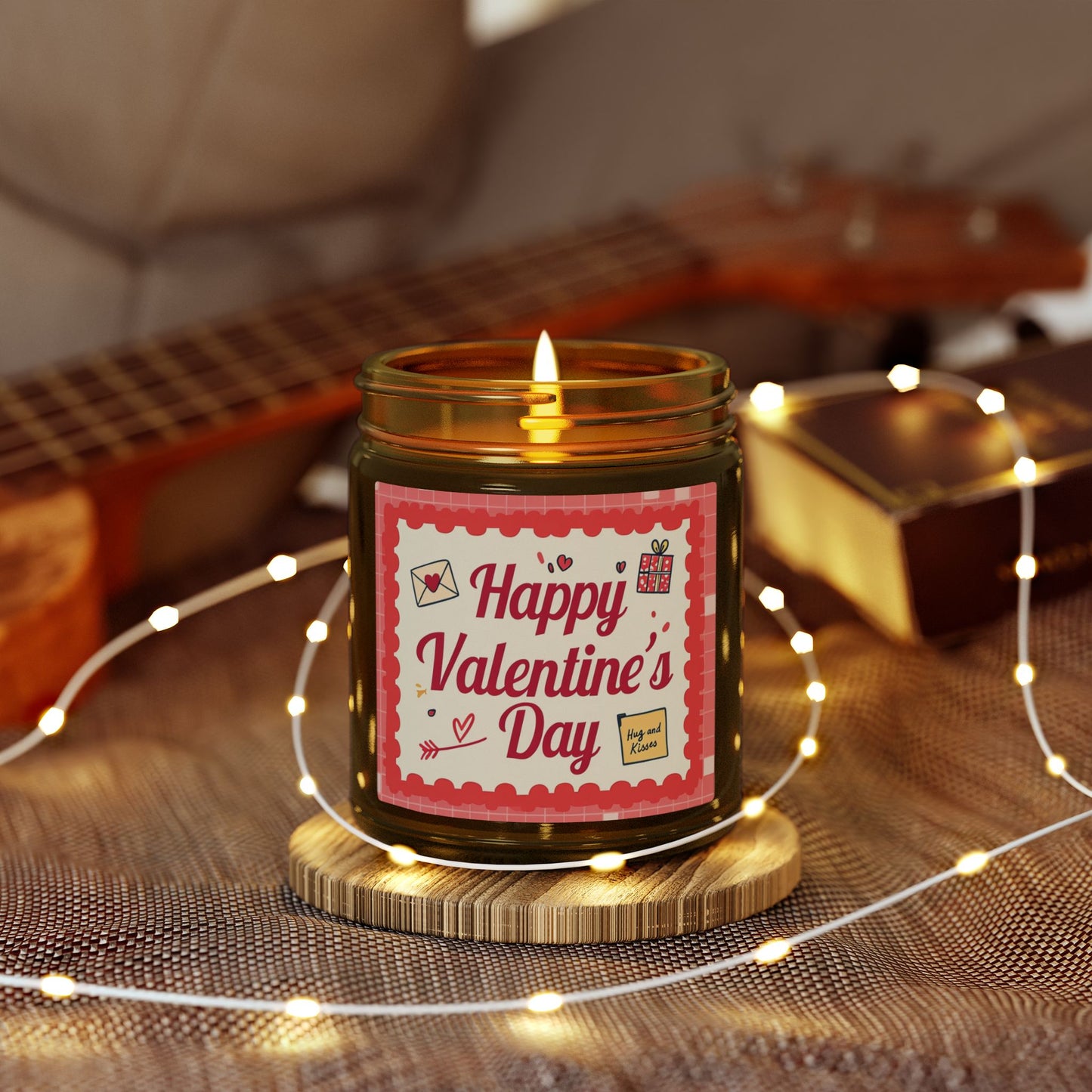 Valentine’s Day Scented Candle — Coconut Apricot Wax (4oz & 9oz)