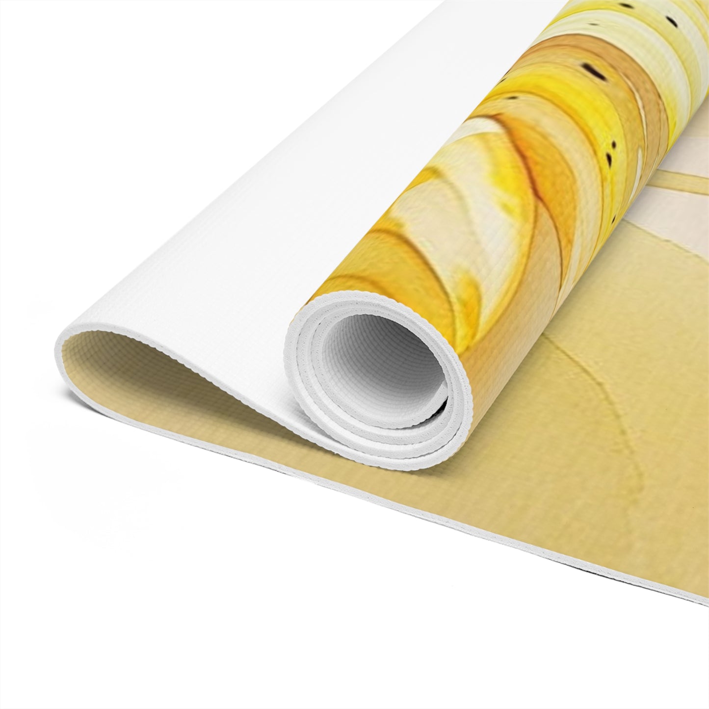 Yellow Daisy Foam Yoga Mat — Floral Sunlit Yoga Mat for Morning Practice