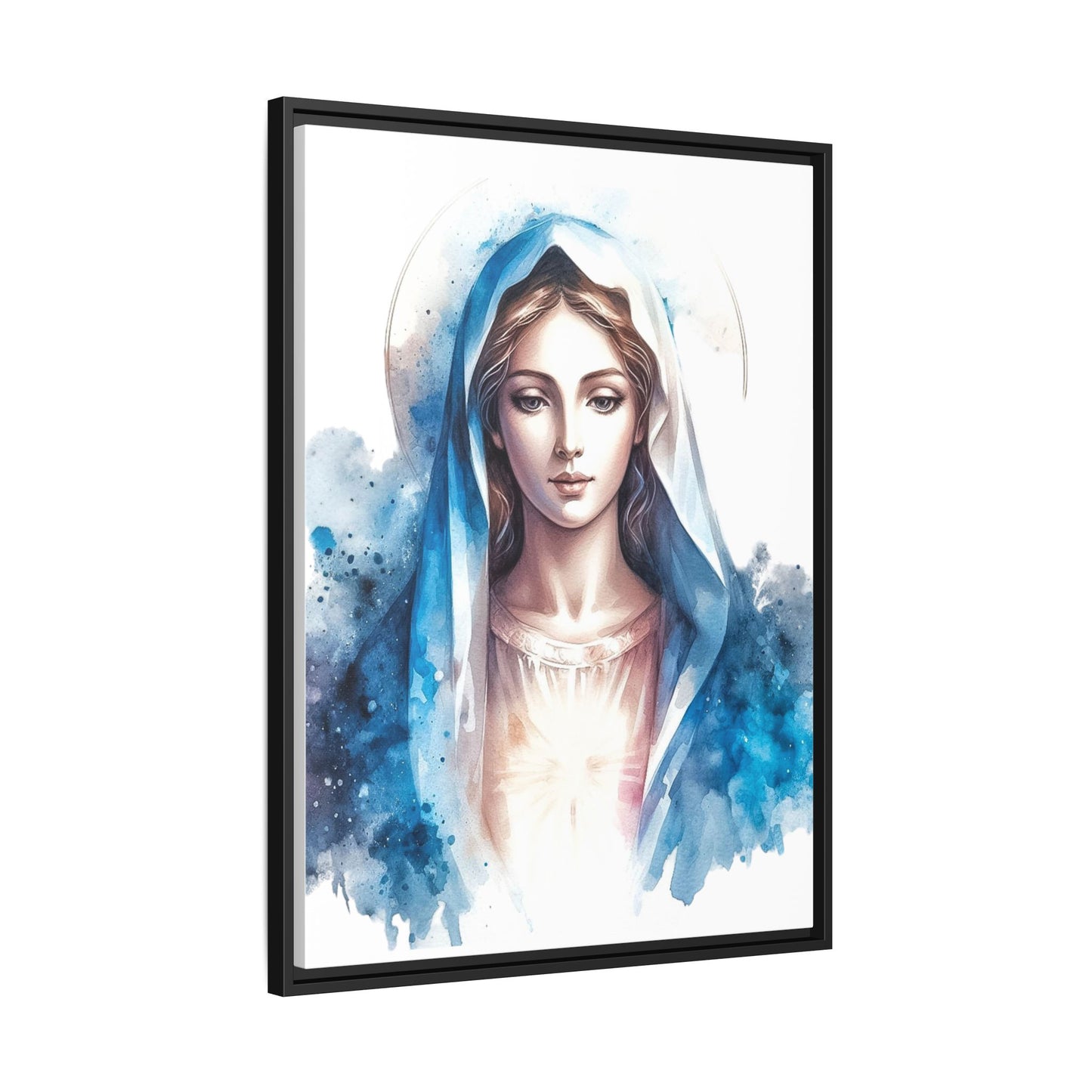 Framed Canvas Art Print, Spiritual Decor, Religious Artwork, Wall Decor, Gift for Faith, Elegant Home Decoration
