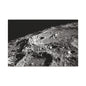 Lunar Surface Matte Canvas Print — Black & White Moon Crater Wall Art