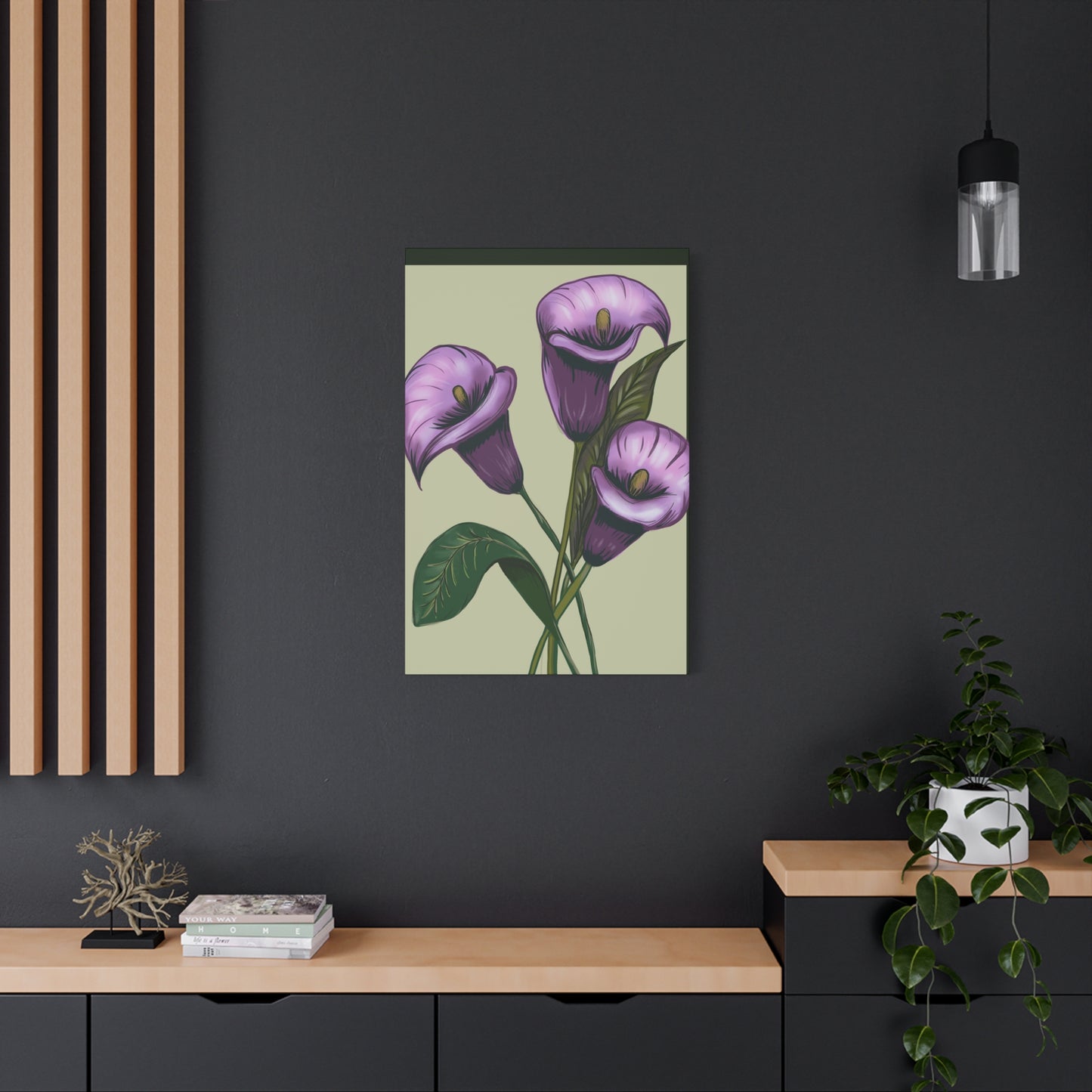 Copy of Matte Canvas, Stretched, 1.25" Purple Flowers