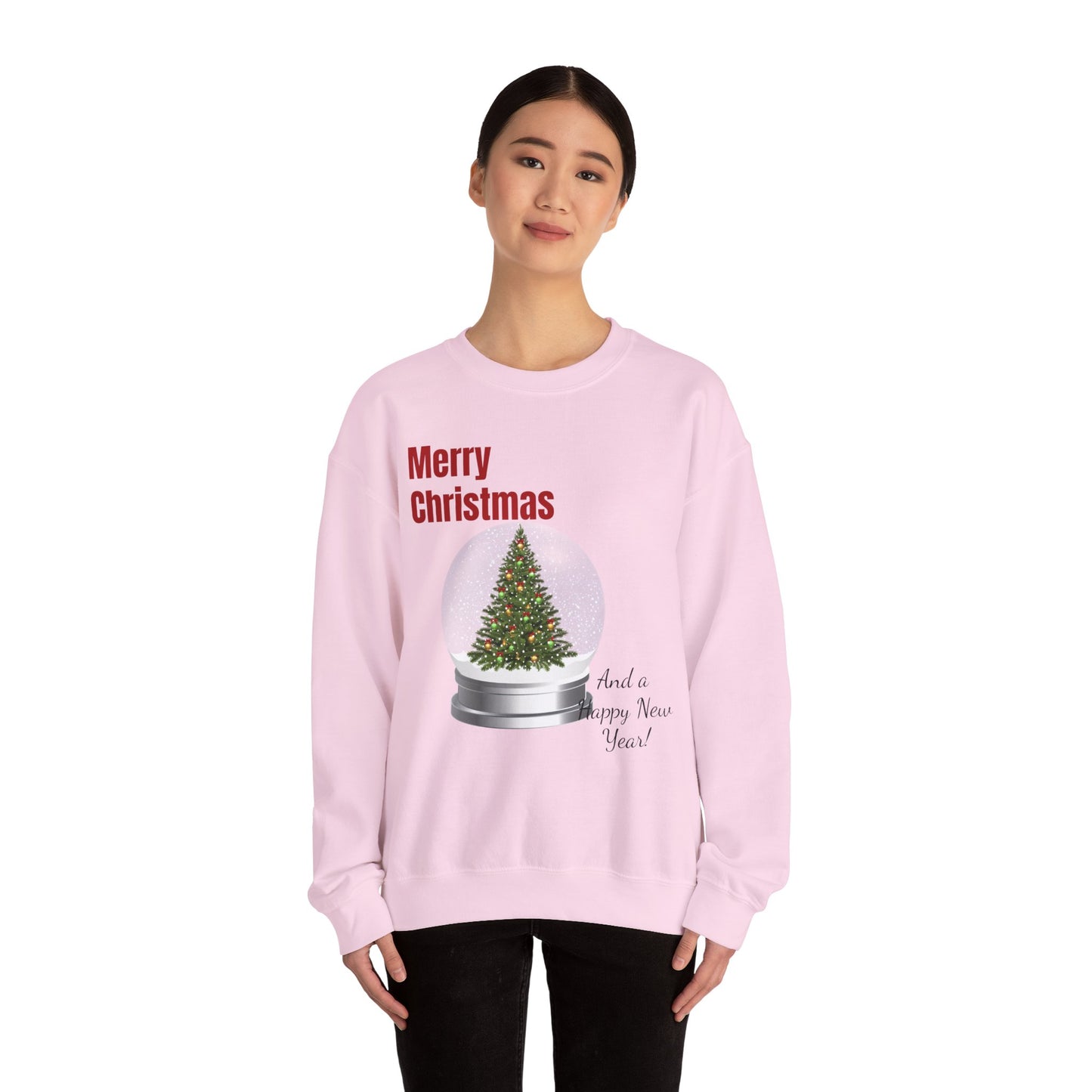 Christmas Snow Globe Sweatshirt – "Merry Christmas" Holiday Crewneck