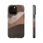 Abstract Earthtone Phone Case — Brown Layered Rugged Tough Case