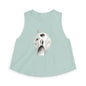 Floral Portrait Crop Top — Minimalist Botanical Art Tank