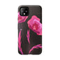 Floral iPhone Case | Tough Cases with Pink Poppy Design, Elegant Flower Phone Cover, Gift for Her, Spring Accessories, Chic Tech
