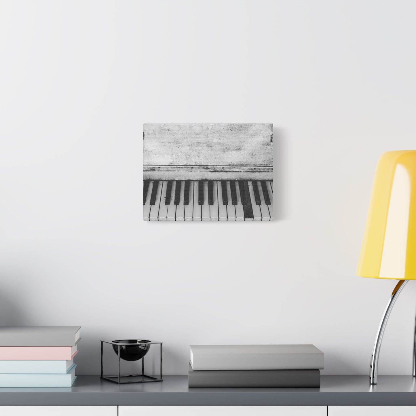 Vintage Piano Keys Matte Canvas Print