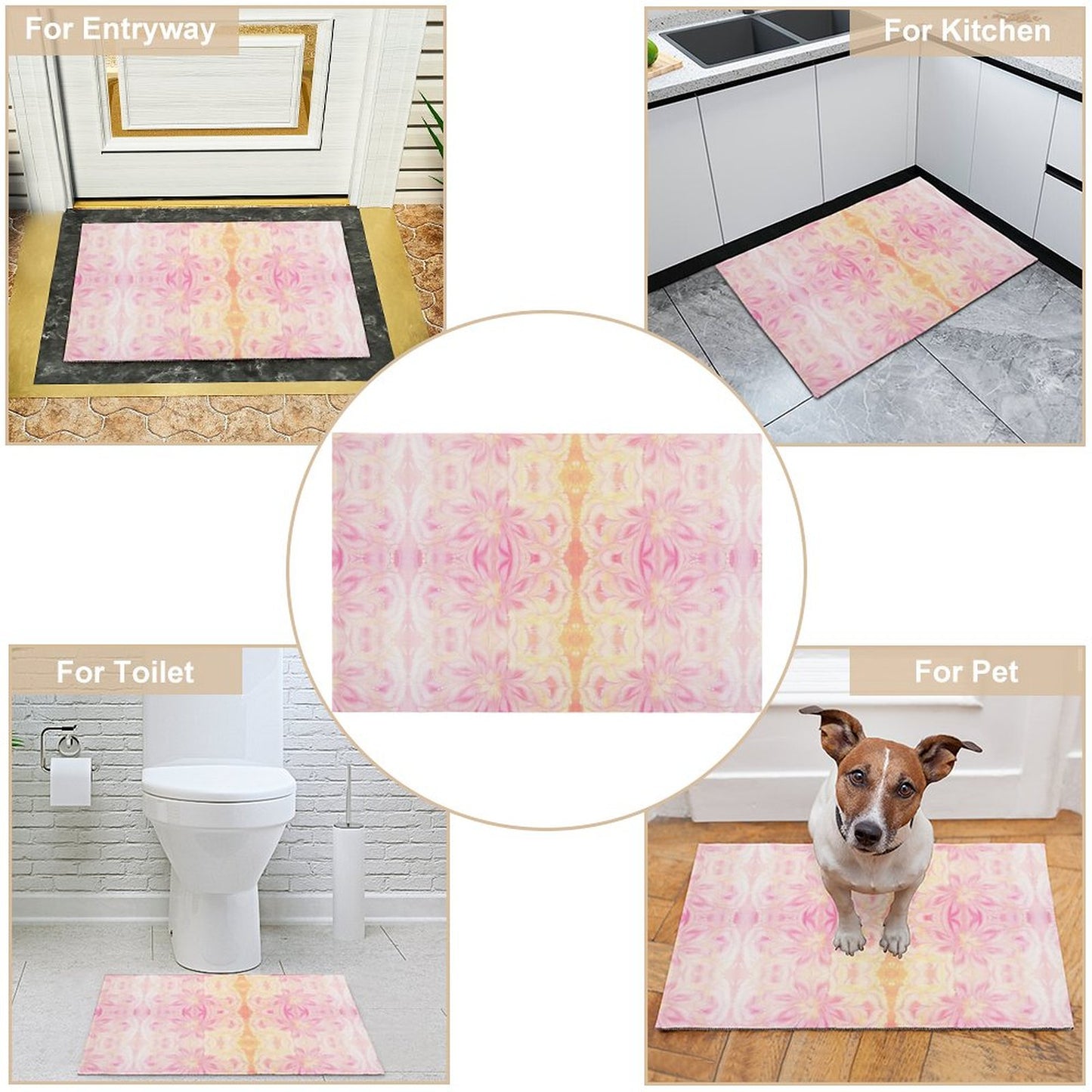 Crystal Velvet Bedroom Floor Mat