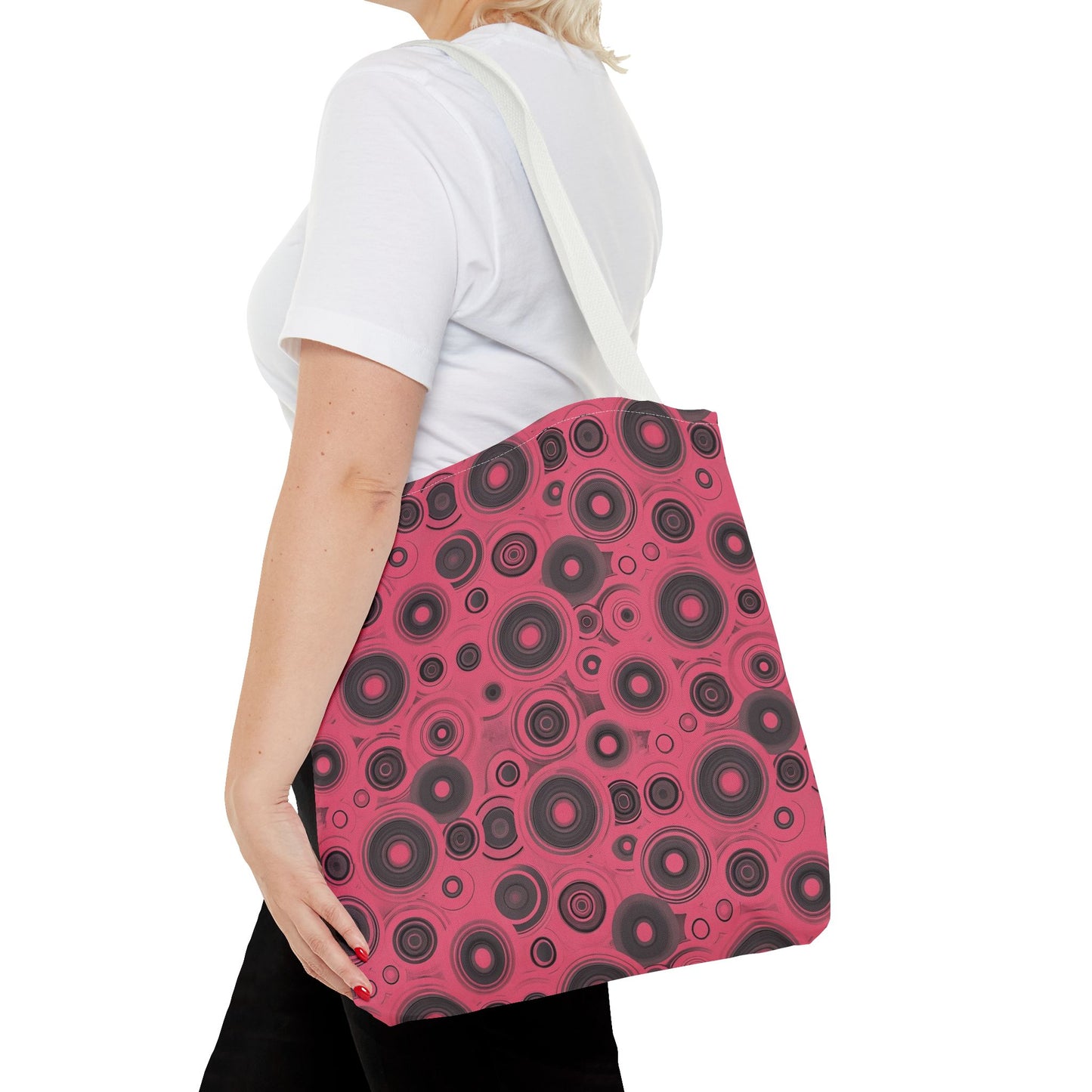 Colorful Retro Tote Bag, Stylish Beach Bag, Shopping Tote