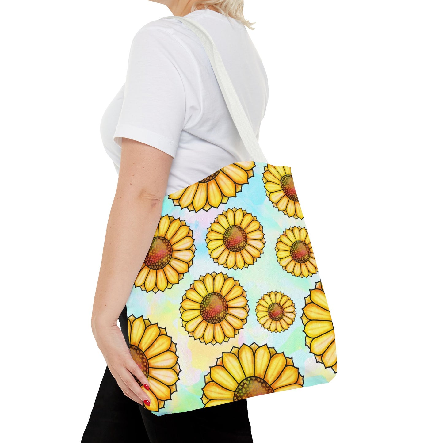 Sunny Floral Tote Bag, Eco-Friendly Shopping Bag, Beach Bag Summer Accessory