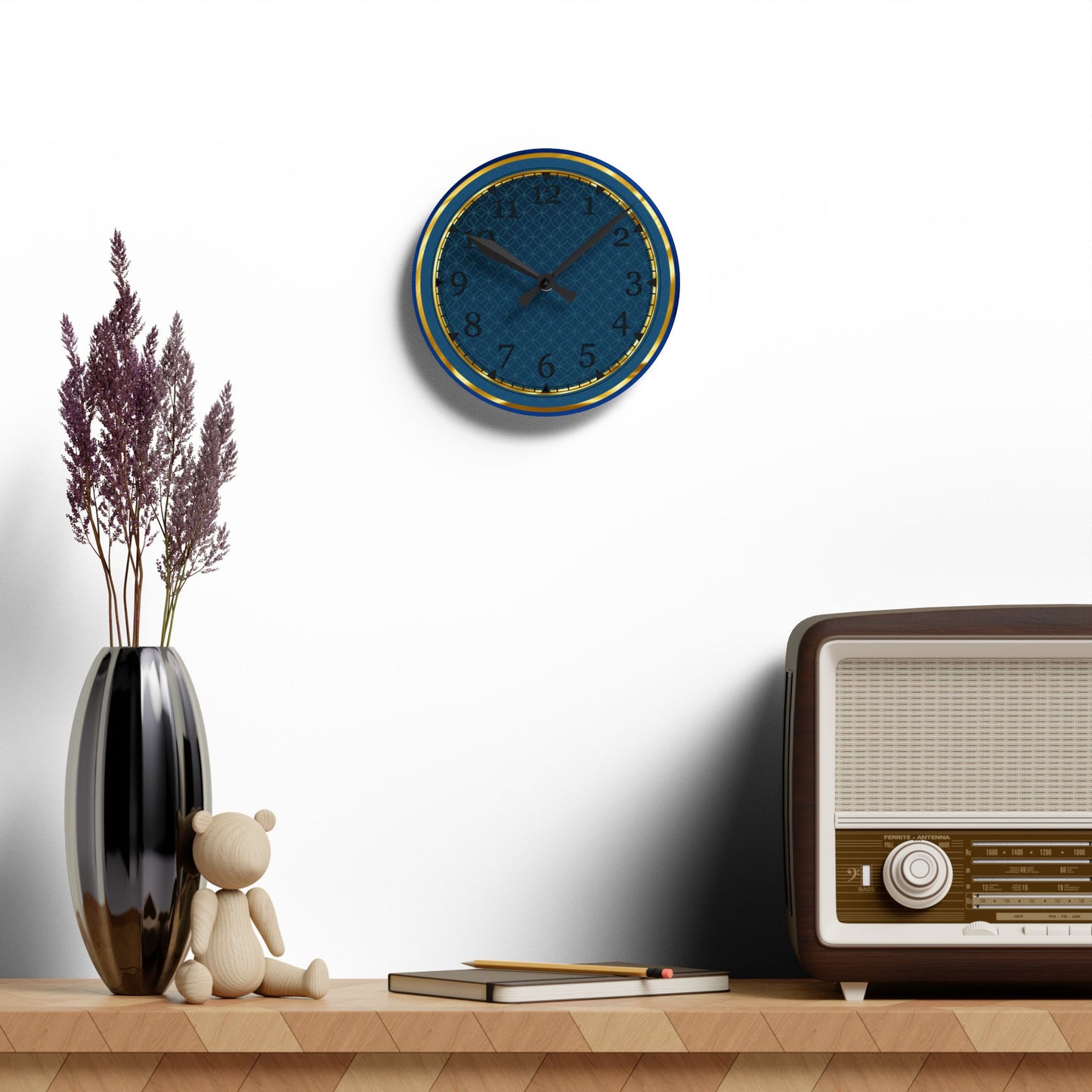 Elegant Acrylic Wall Clock, Stylish Home Decor, Modern Wall Art