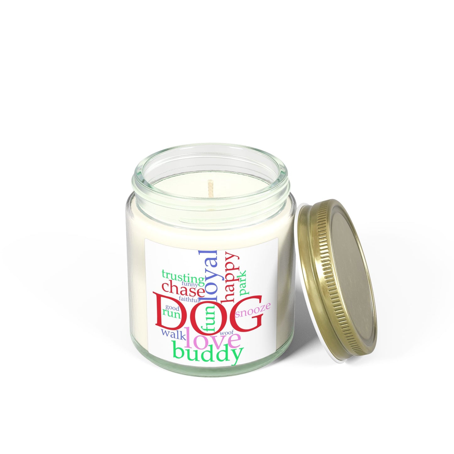 Dog Word Cloud Scented Candle — (4oz & 9oz)