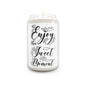Scented Soy Candle (13.75oz) — “Enjoy This Sweet Moment” Decorative Jar