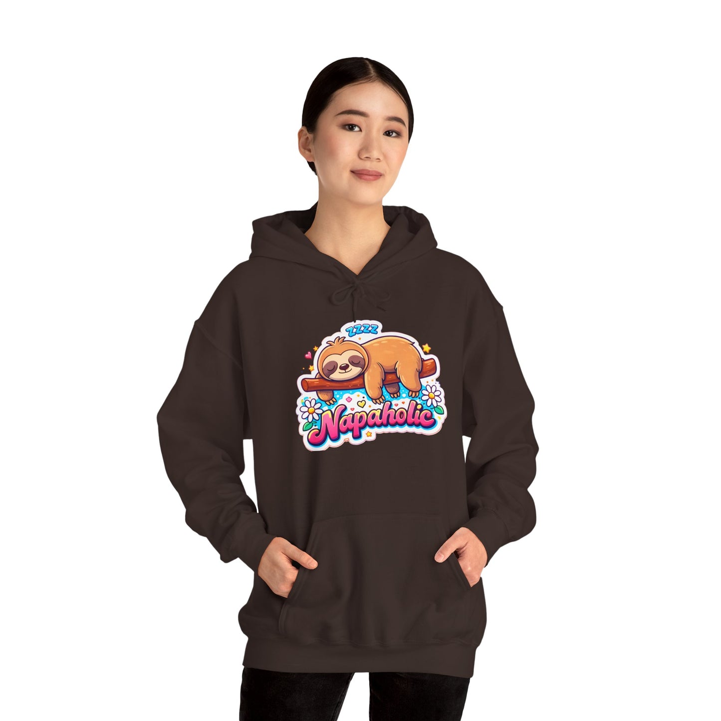 Napaholic Sloth Hoodie — Cute Sleepy Sloth Graphic Sweatshirt