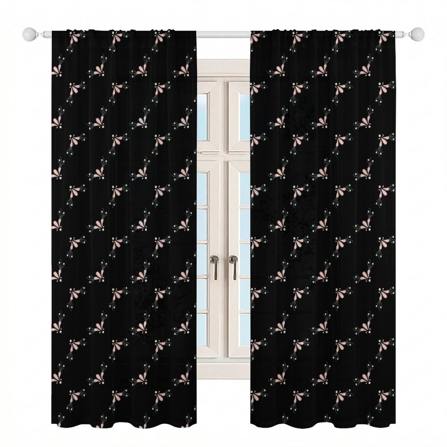 Sheer Curtain Black
