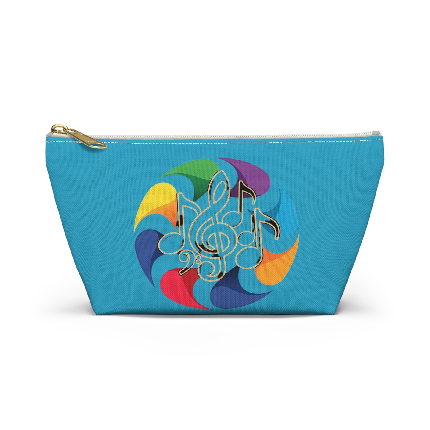 Music Notes Accessory Pouch — Colorful Treble Clef Cosmetic Bag
