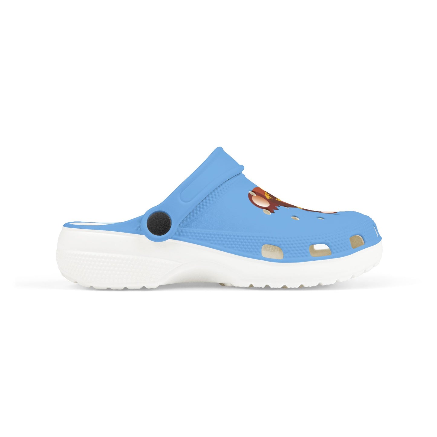 Kids Teddy Bear Honey Clogs — Blue EVA Foam Slip-On Shoes