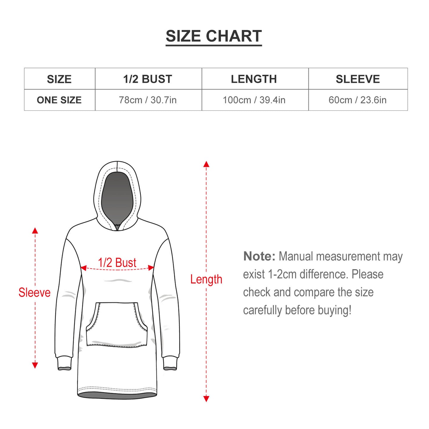 Merry Christmas Wearable Sweater Blanket Oversize