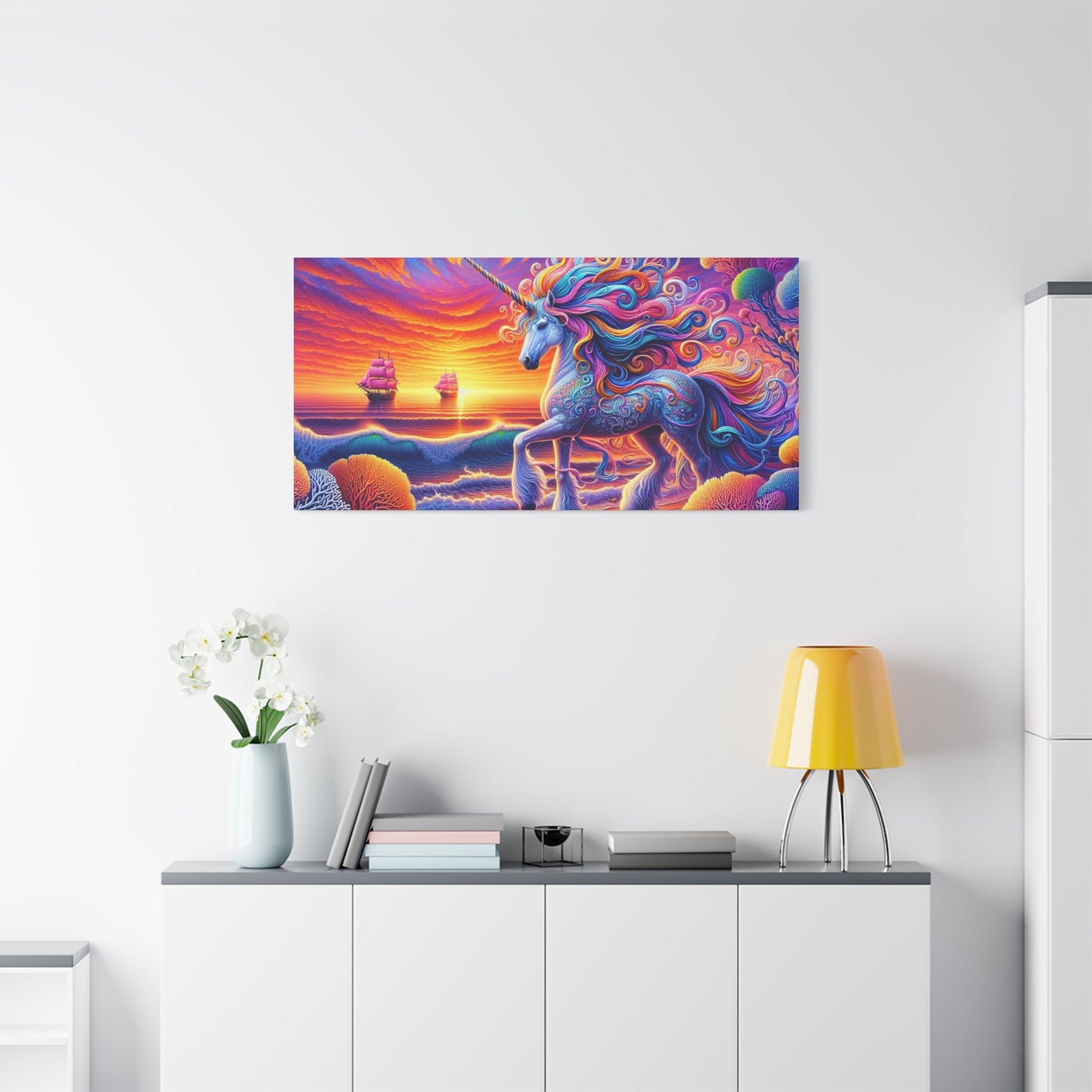 Matte Canvas, Stretched, 1.25"  Unicorn