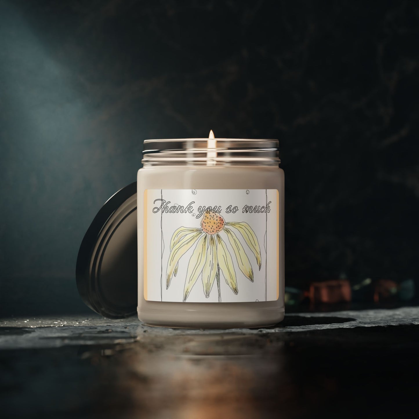Soy Candle - Thank You So Much Floral Jar (9oz)