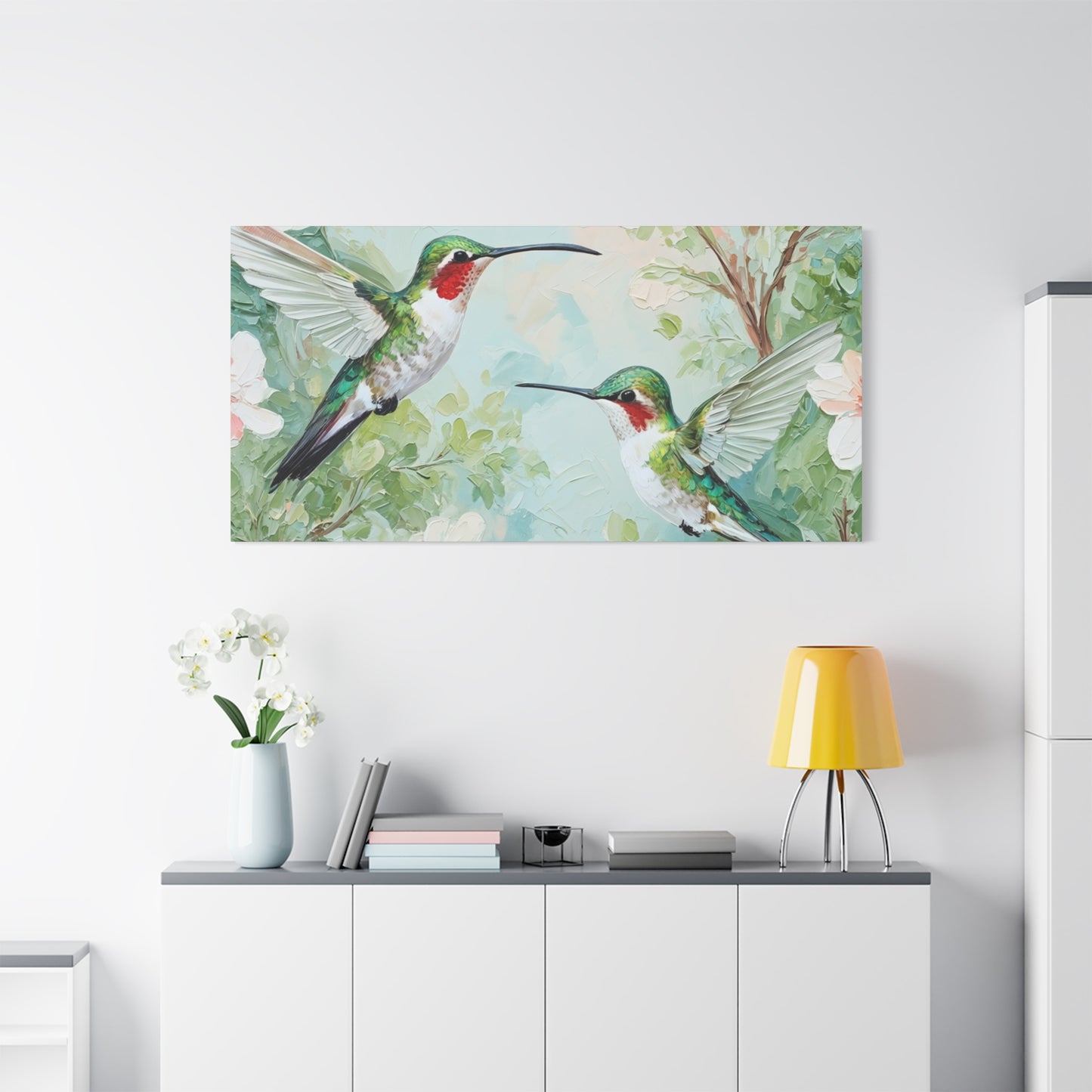 Hummingbird Canvas Wall Art — Stretched Matte Nature Print