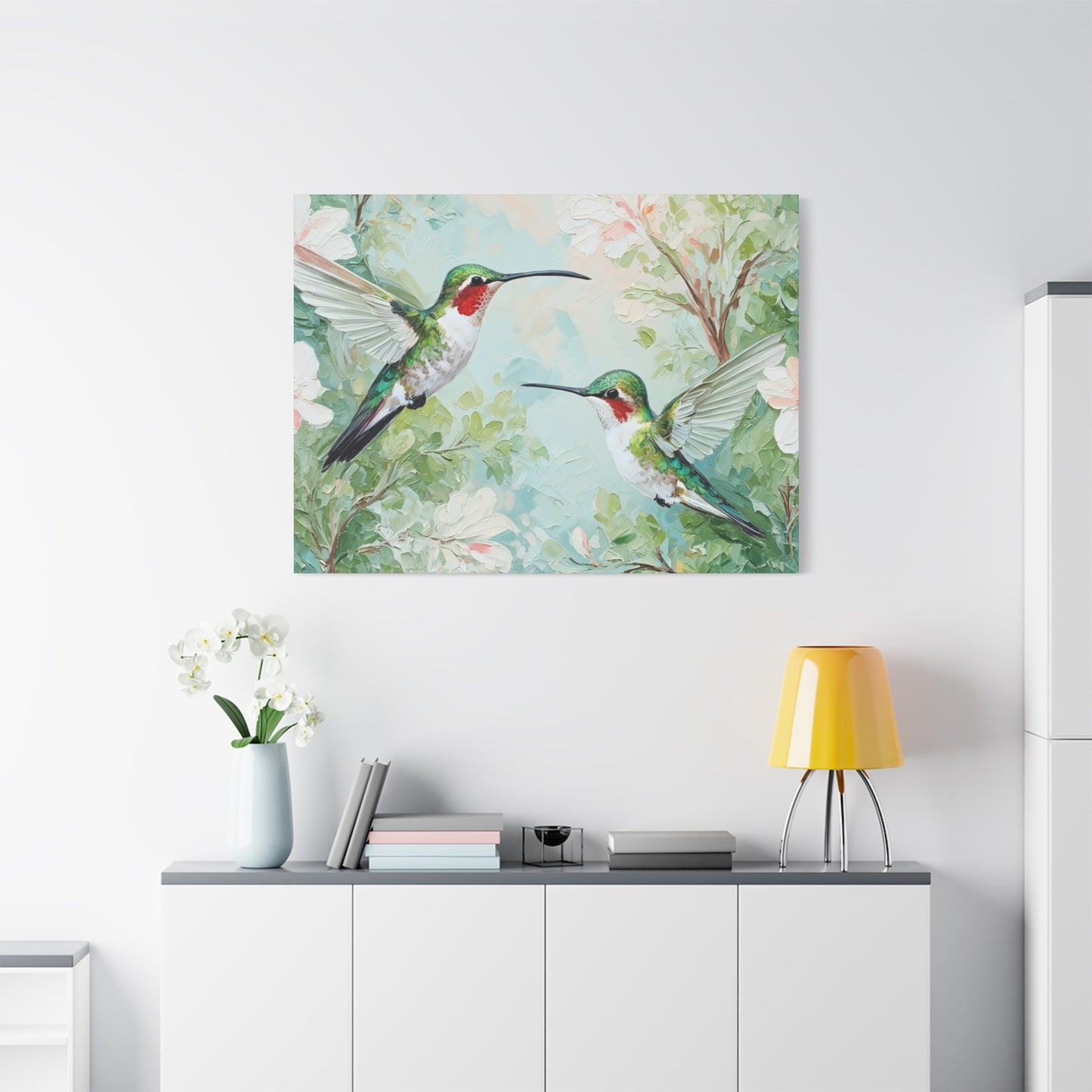 Hummingbird Canvas Wall Art — Stretched Matte Nature Print