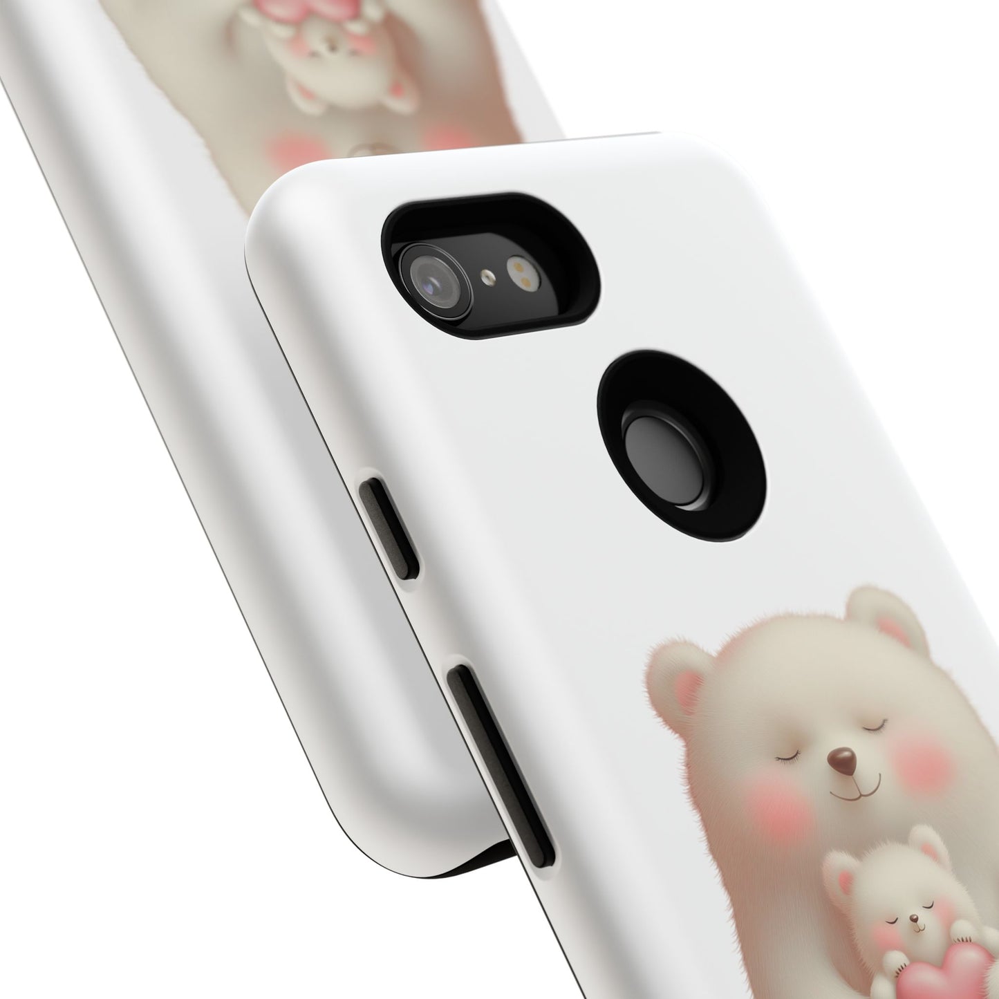 Cute Bear Phone Case, Tough Cases, Animal Lover Gift, Kids Accessories, Mother’s Day, Heartwarming Design