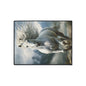 Majestic White Horse Heavy-Duty Floor Mat — Running Stallion Rug for Entryway & Stable
