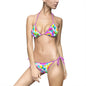 Vibrant Floral Women's Bikini Swimsuit, Beachwear, Summer Swimwear, Pool Party, Vacation Ready, Tropical Print