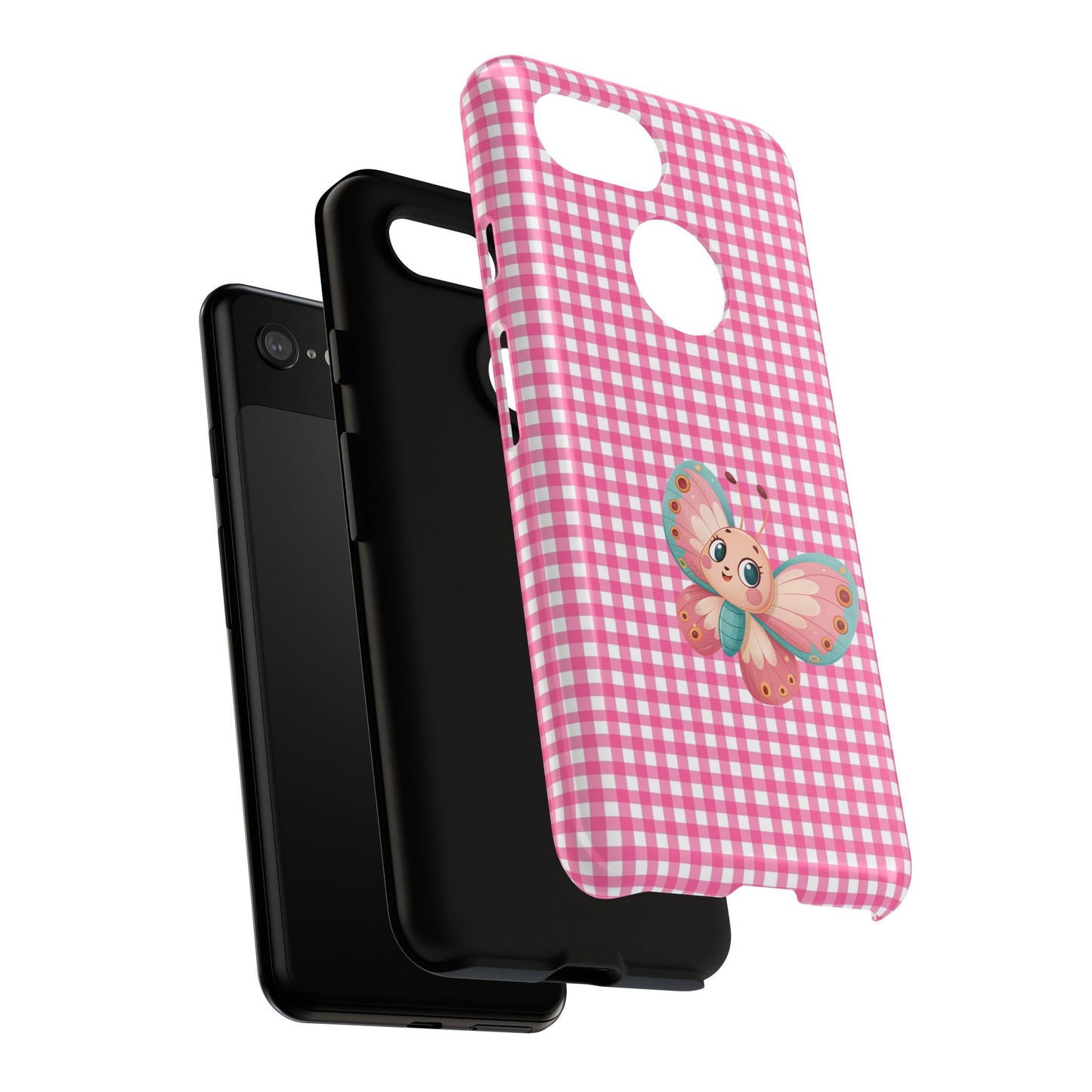 Cute Butterfly Phone Case, Tough Cases, Floral Phone Accessory, Gift for Her, Spring Fashion, Kids' Birthday Present, Pastel Aesthetic