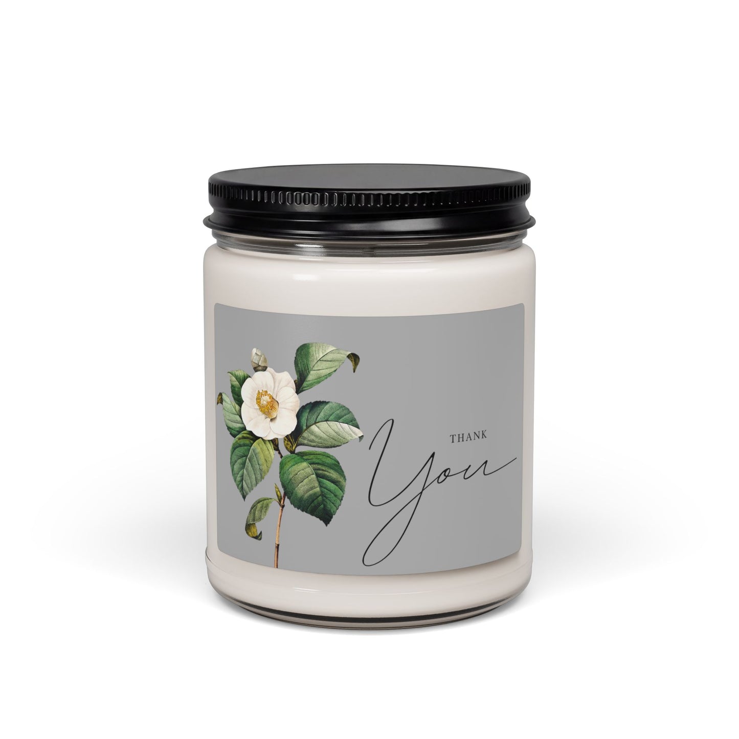 9oz Thank You Scented Soy Candle — Floral Camellia Gift Candle