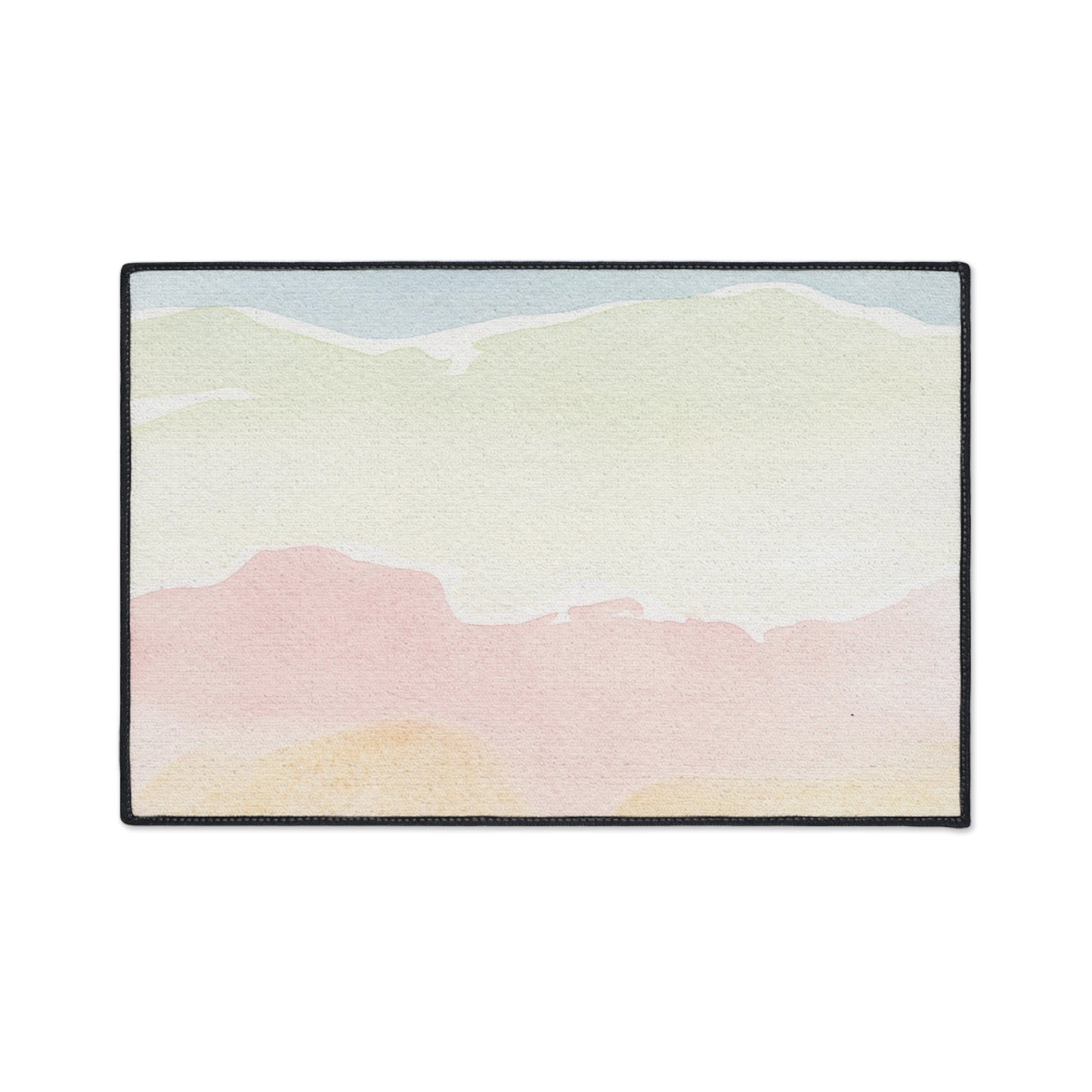 Pastel Watercolor Heavy Duty Floor Mat — Soft Ombre Entry Rug