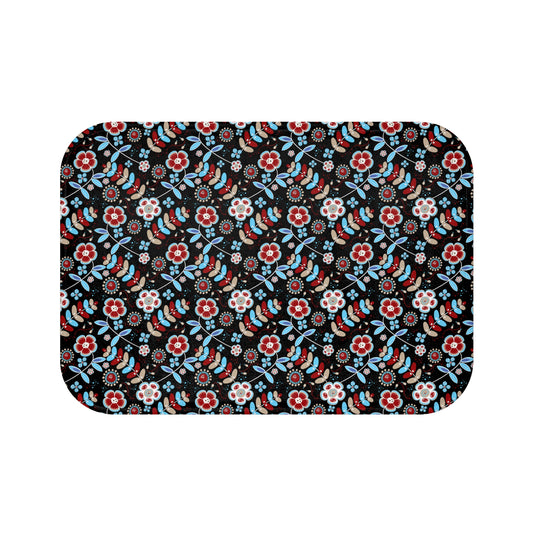 Floral Vintage Bath Mat | Boho Bathroom Decor, Non-Slip Shower Mat, Home Accents for Relaxation, Gift for Housewarming