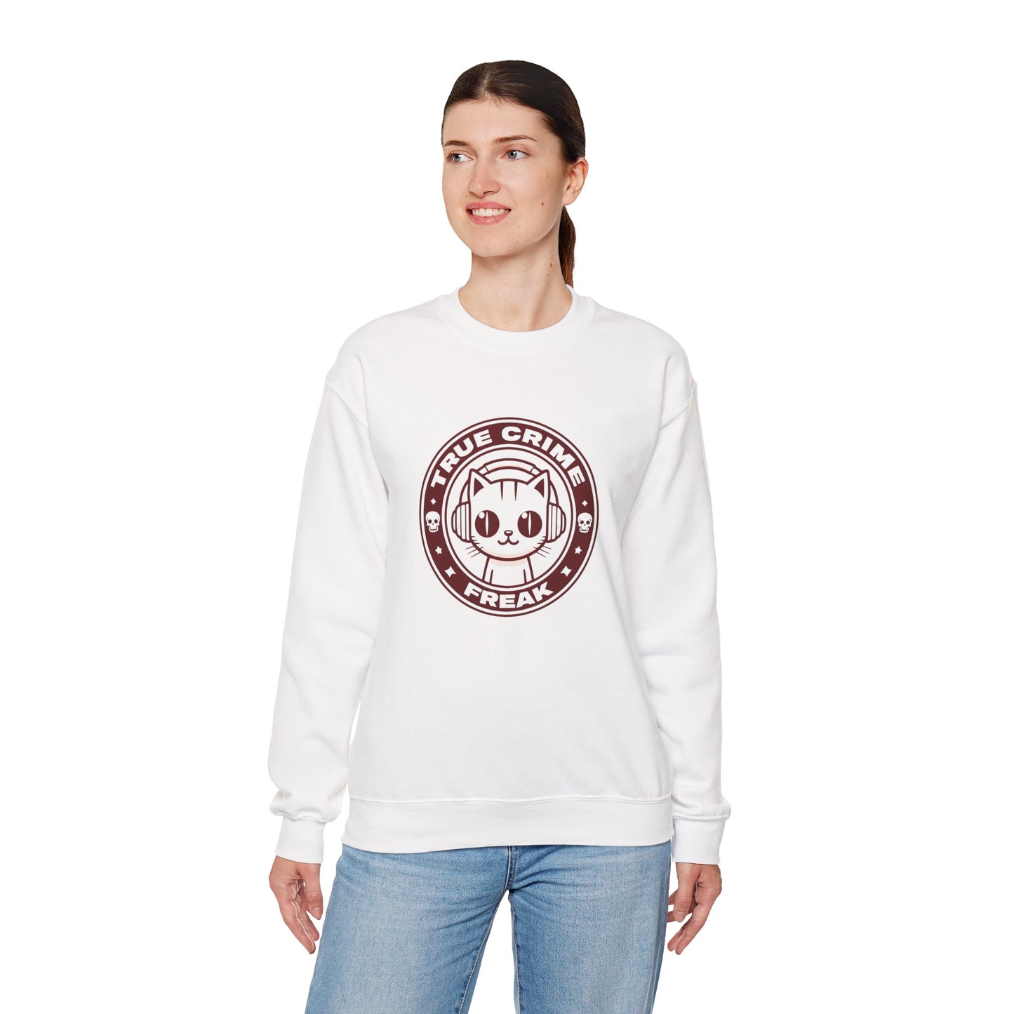 True Crime Freak Cat Crewneck Sweatshirt