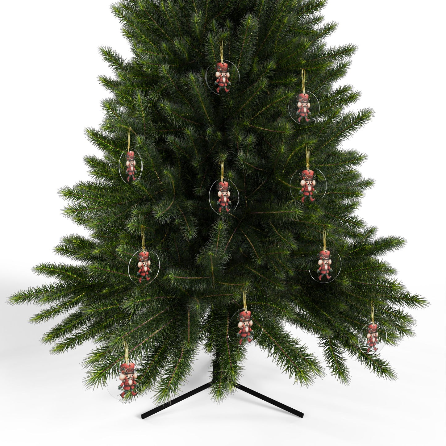 Nutcracker Soldier Acrylic Ornament — Festive Christmas Tree Decoration