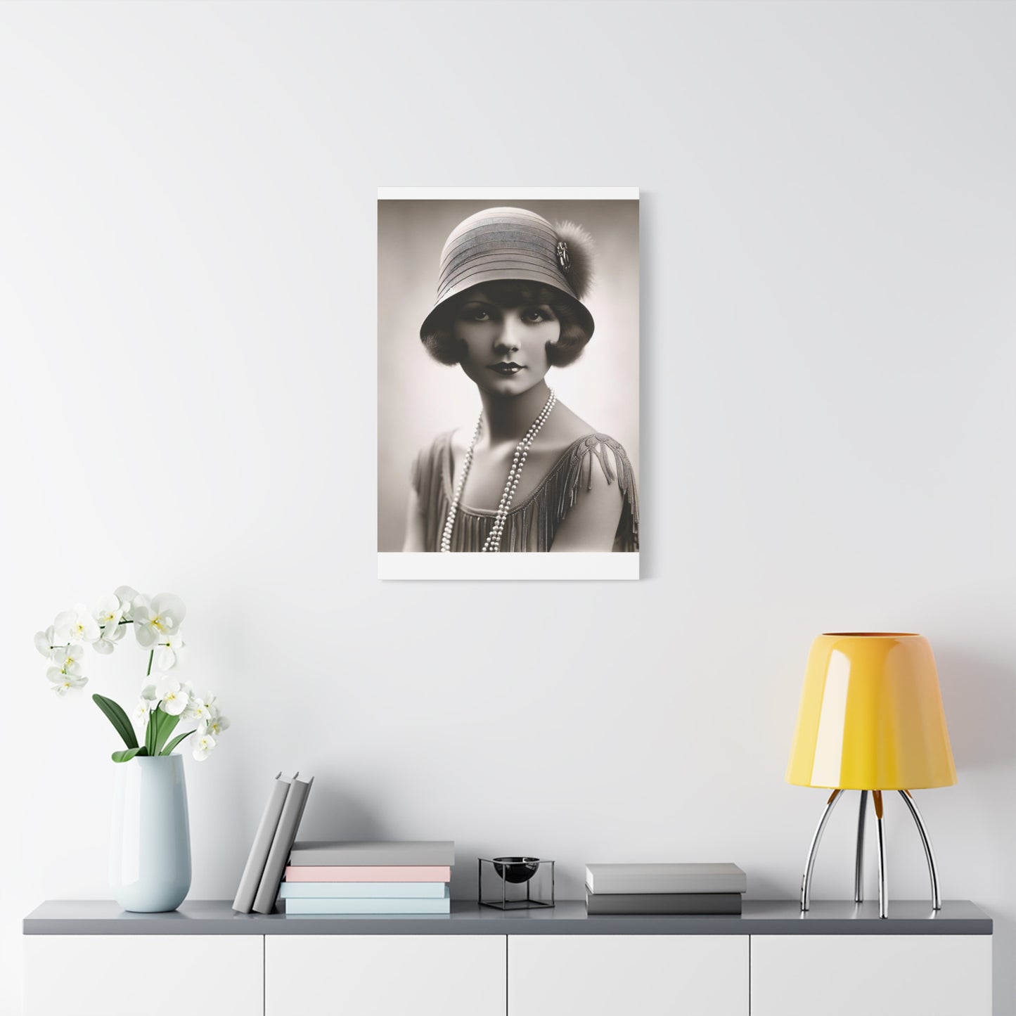 Vintage 1920s Flapper Portrait Canvas