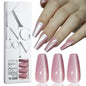 Cat eye press on nails, flash Spice Girl patch manicure removable trapezoidal nail 120 pieces boxed fake nails – Image 7