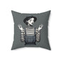 Trendy Bohemian Square Pillow, Decorative Cushion, Modern Accent Pillow